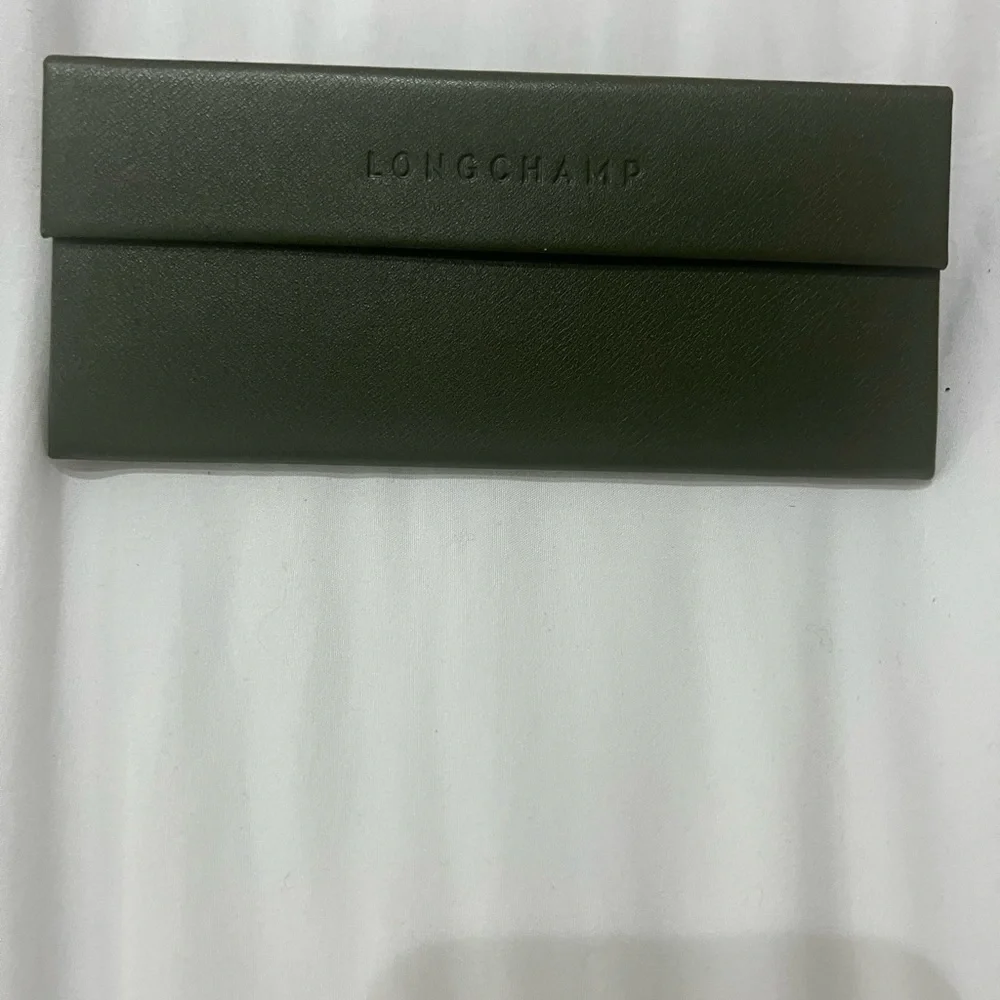 NEW Longchamp Green Eye Glass Case with Magnetic Closure